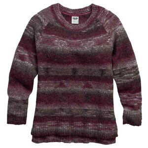 Harley Davidson Marl Knit Raglan Long Sleeve Wool Blend Sweater Zinfandel L